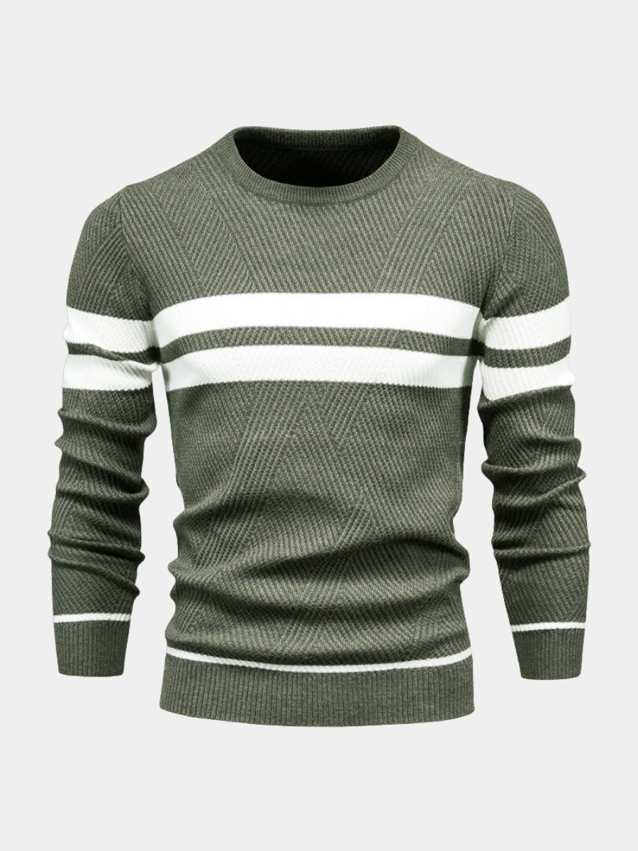 Michael | Men's Striped Crew Neck Sweater