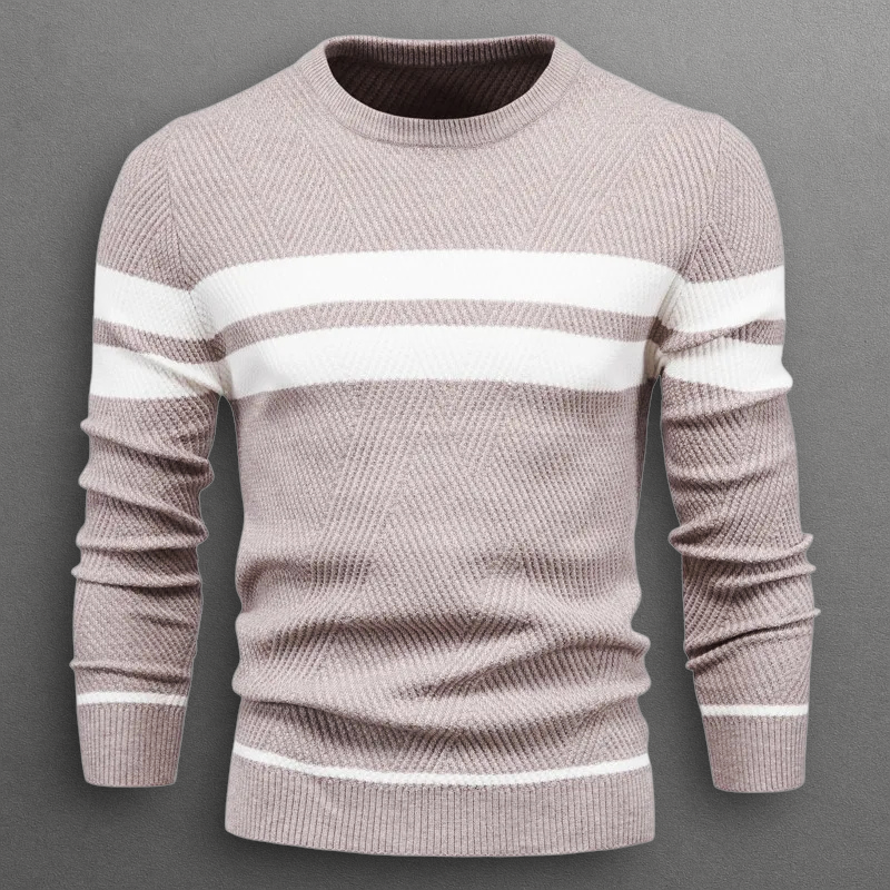 Michael | Men's Striped Crew Neck Sweater