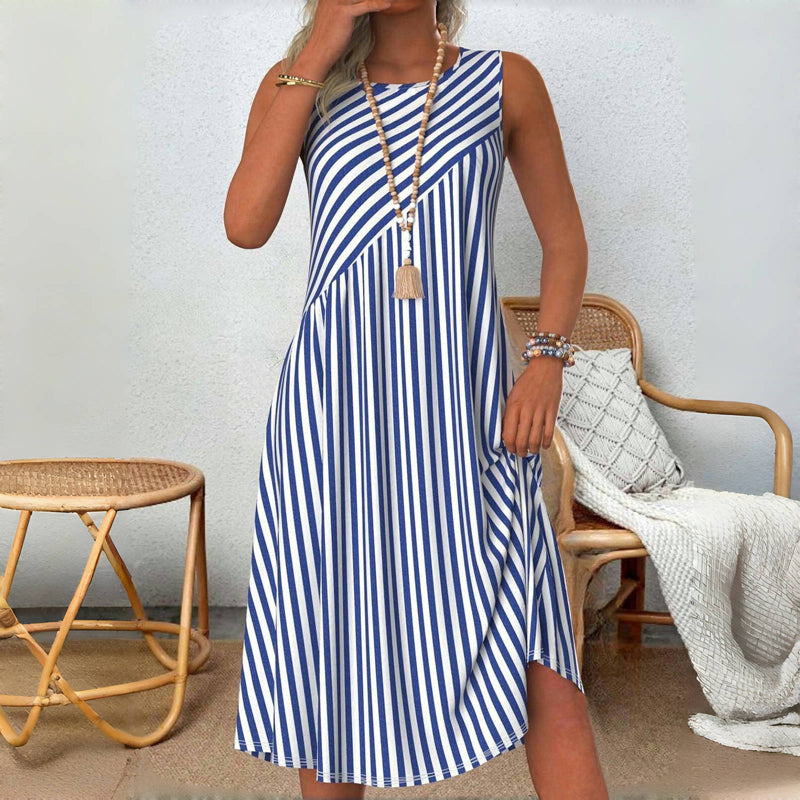 Nancy | Women's Sleeveless A-Line Midi Dress