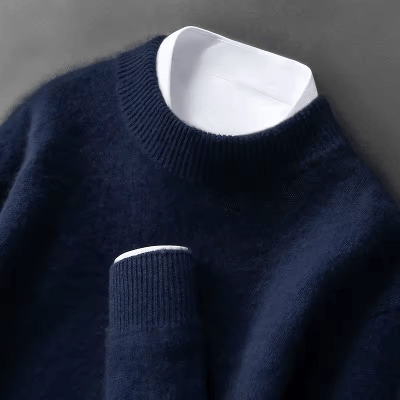 Nash | Men's Mock Neck Ribbed Knit Sweater