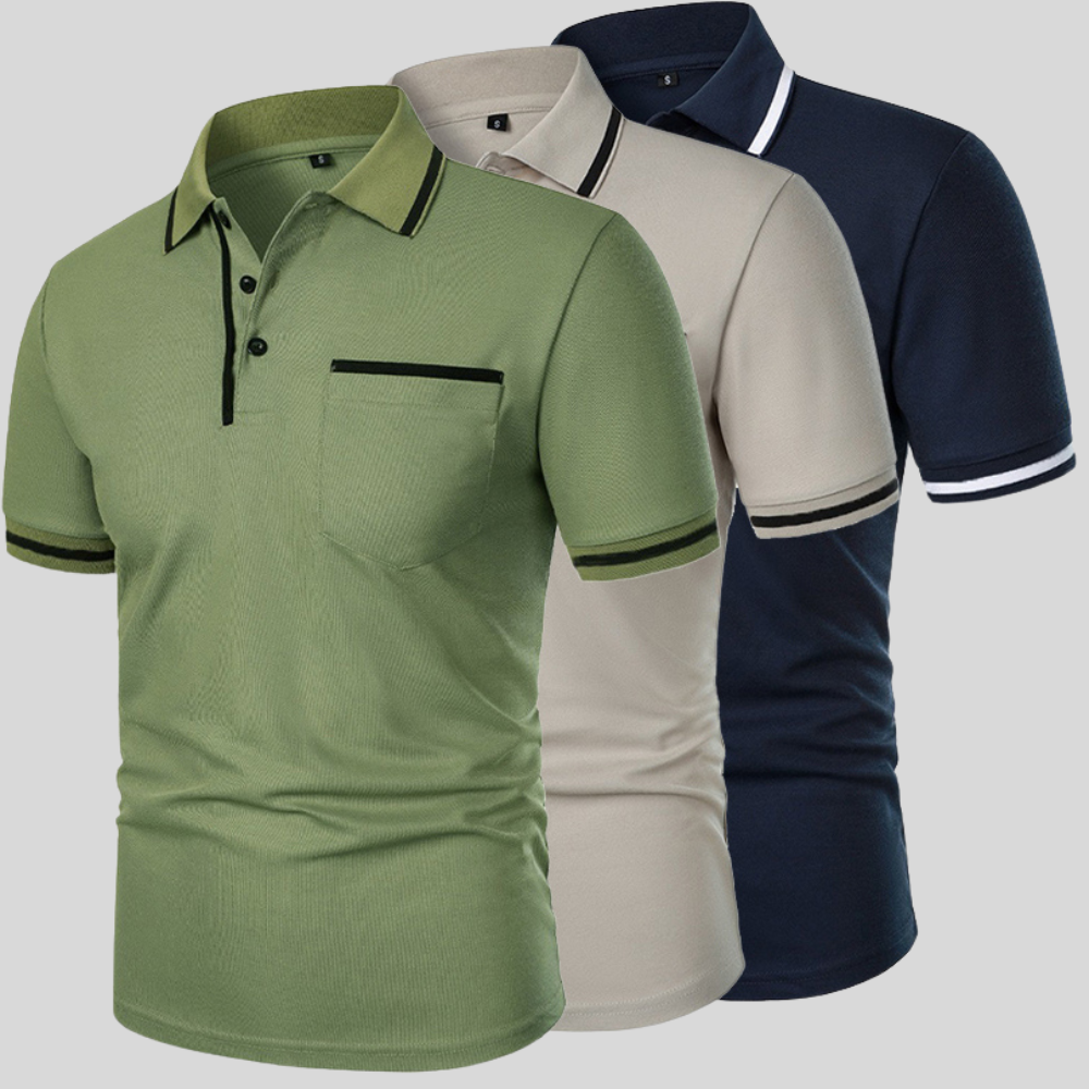 Neil | Men's Short Sleeve Polo with Pocket