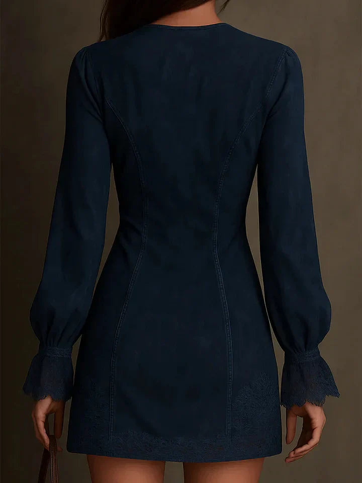 Nell | Women's Long Sleeve A-Line Mini Dress