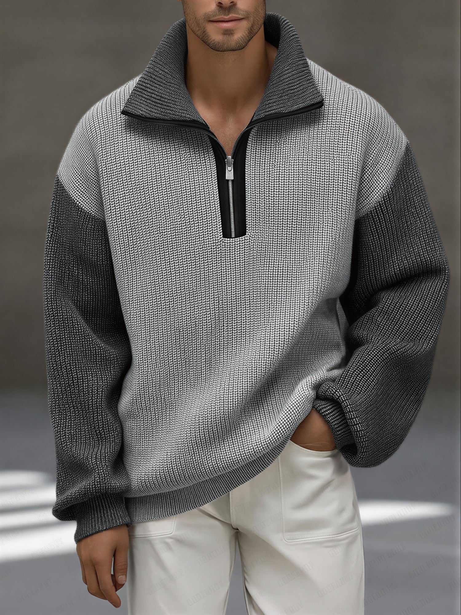 Otis | Men's Half-Zip Color Block Sweater