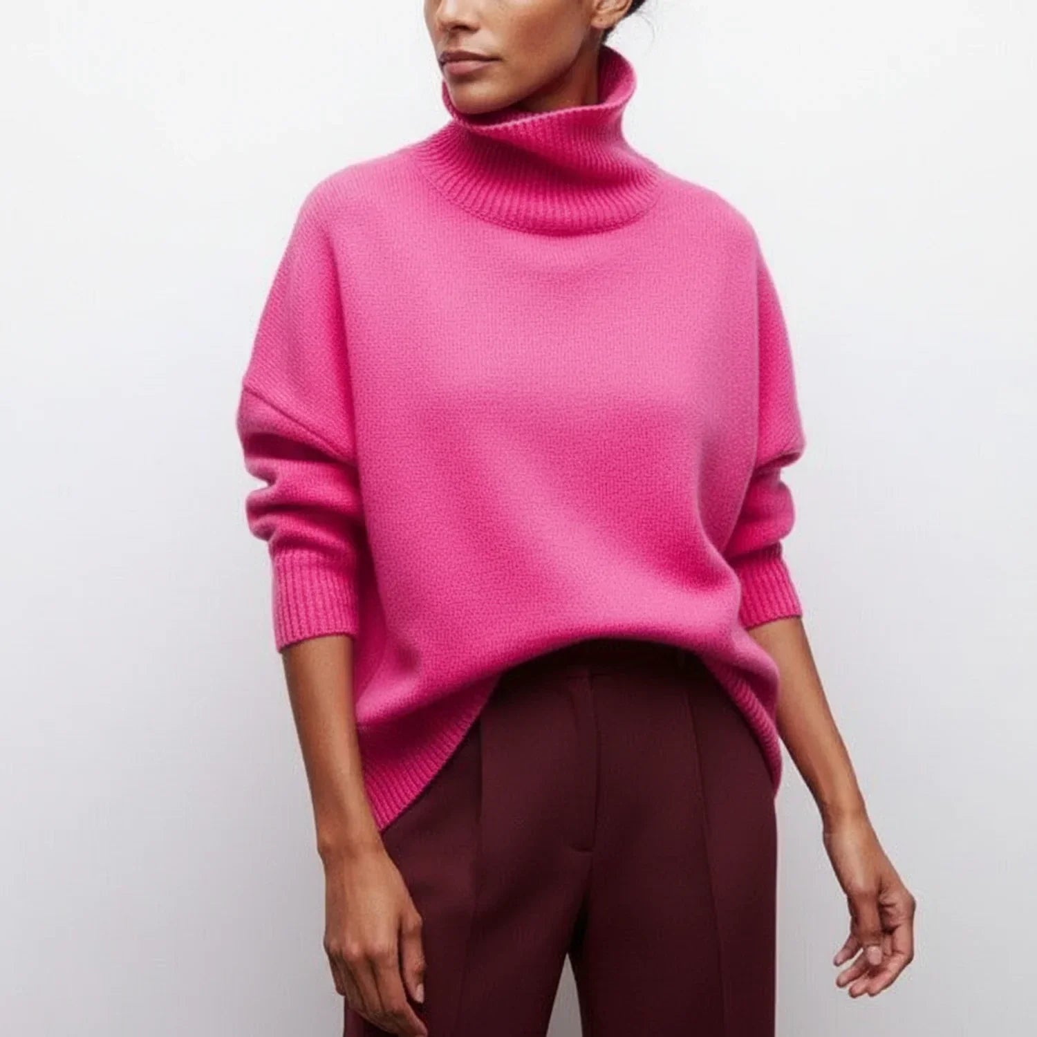 Oversized Turtleneck Sweater for Women