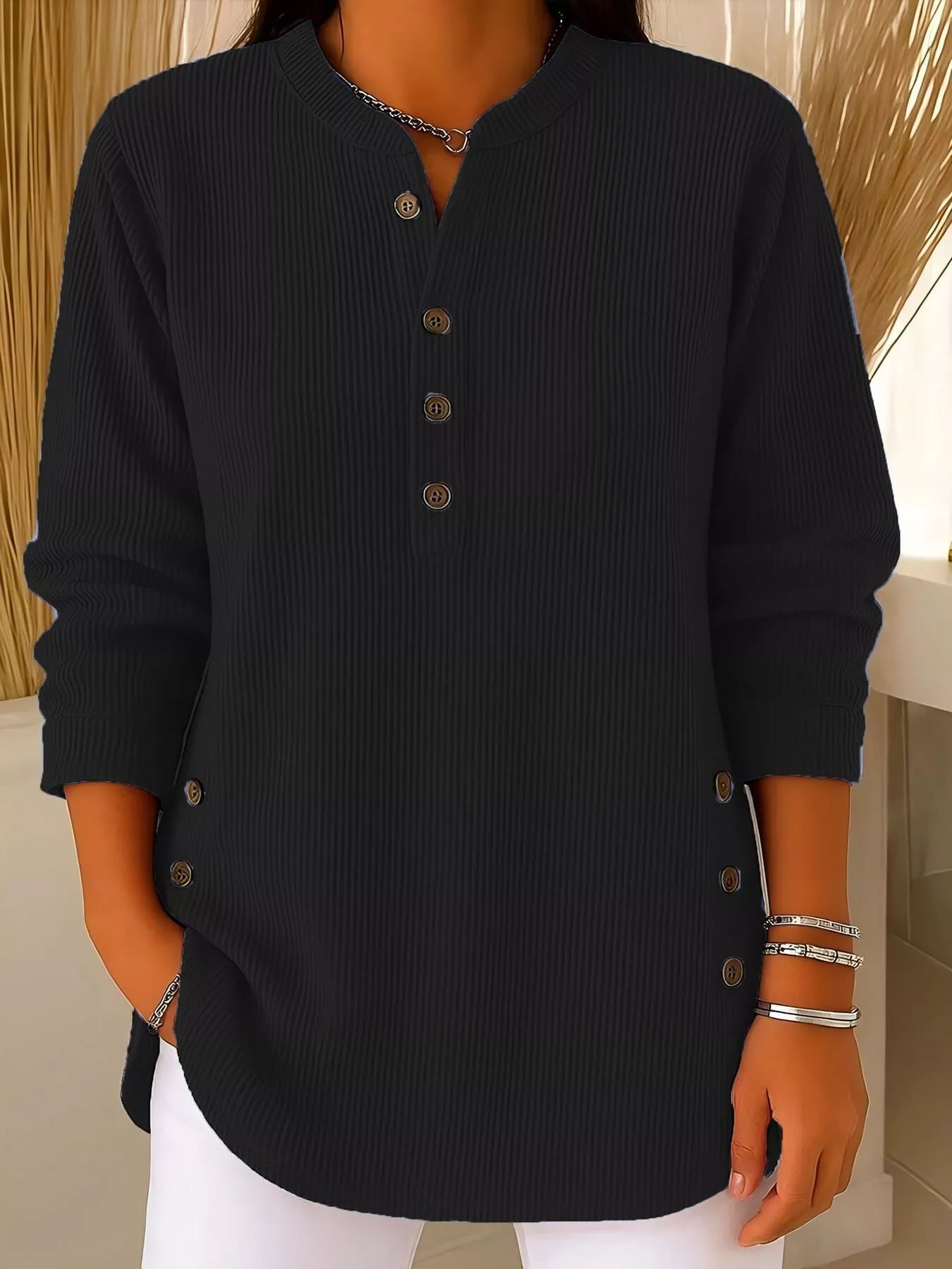 Pam | Women's Long Sleeve Tunic Blouse