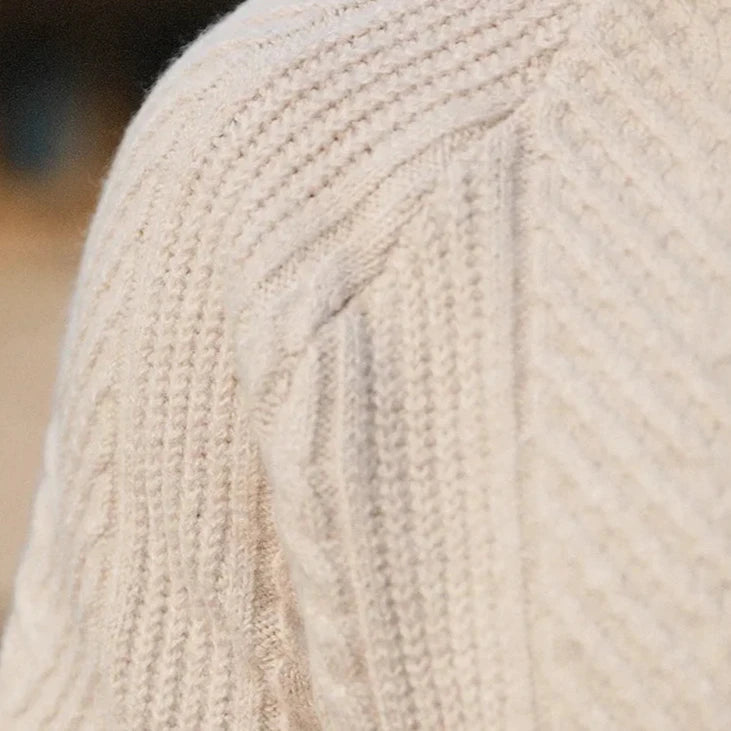 Paul | Men's Long Sleeve Textured Zip Polo Shirt