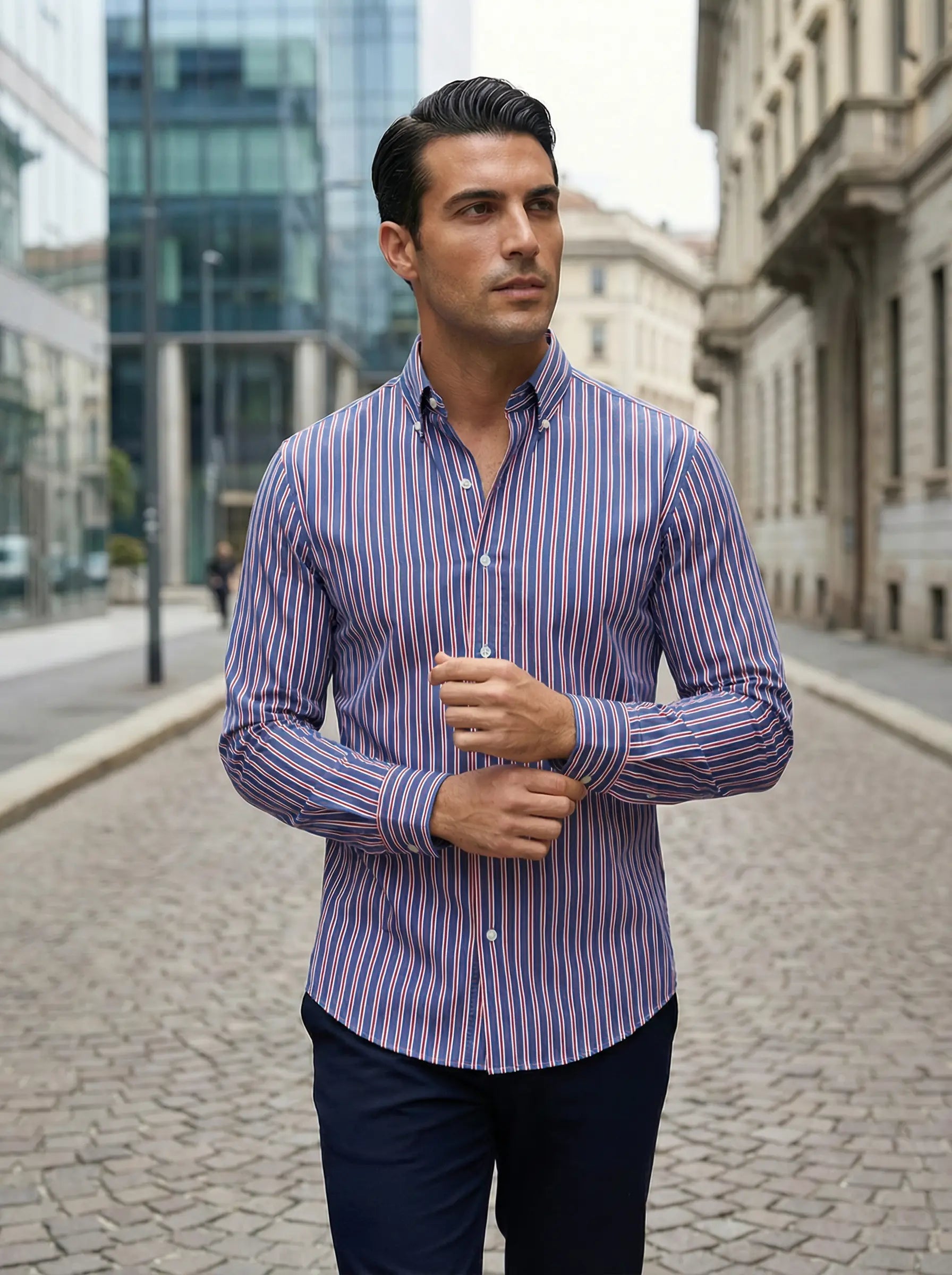 Percy | Men's Striped Button-Down Shirt