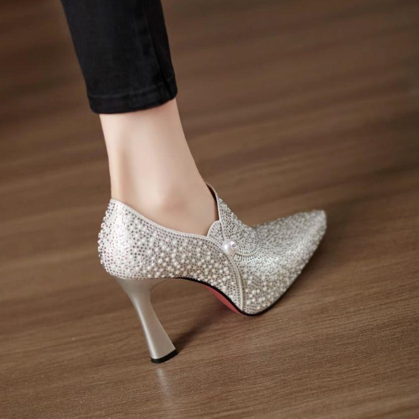 Polly | Women's Embellished Pointed Toe Stiletto Heels