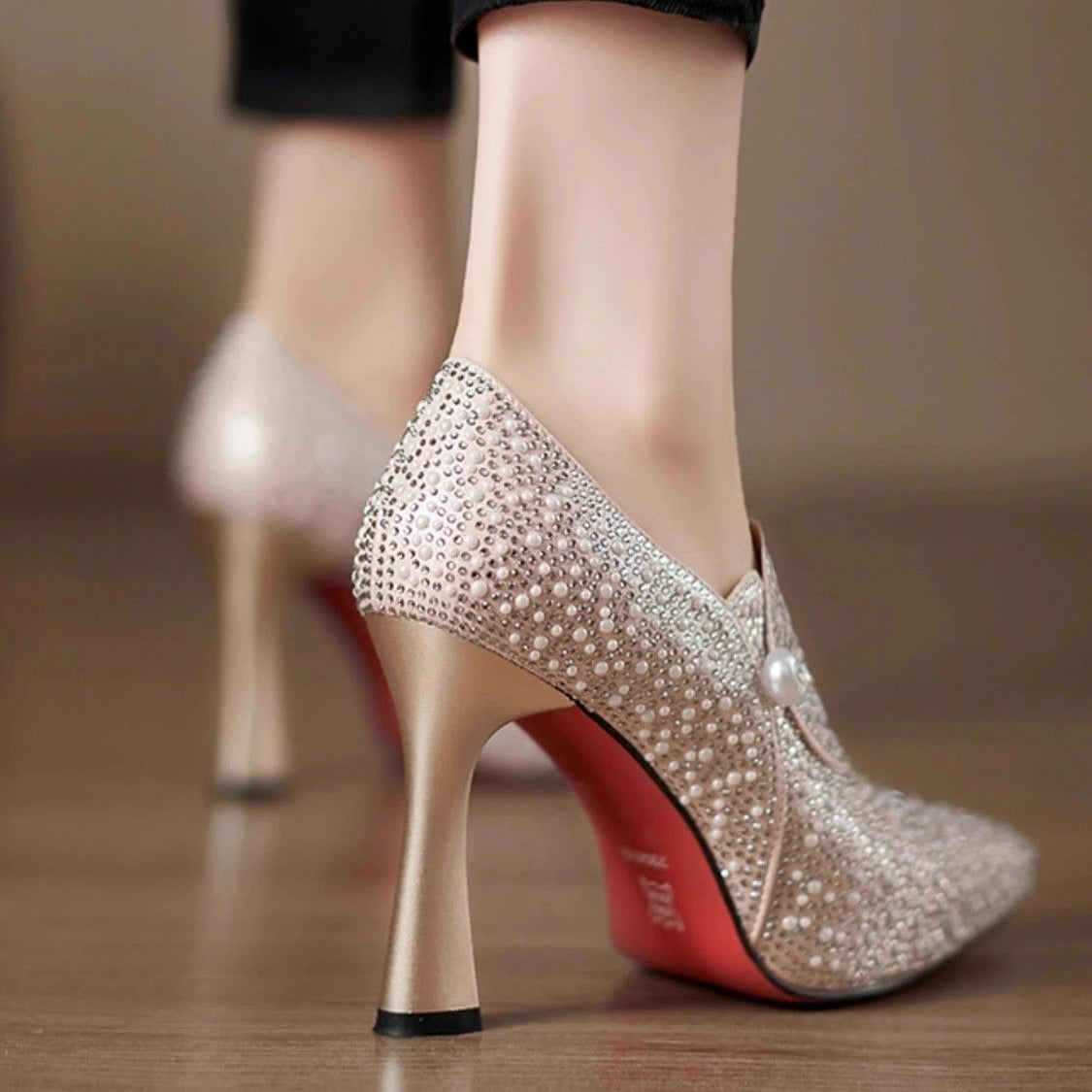 Polly | Women's Embellished Pointed Toe Stiletto Heels