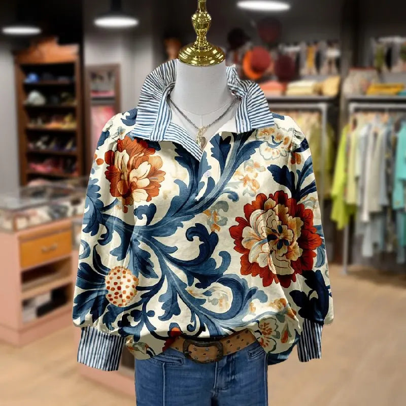 Polly | Women's Floral Long Sleeve Blouse
