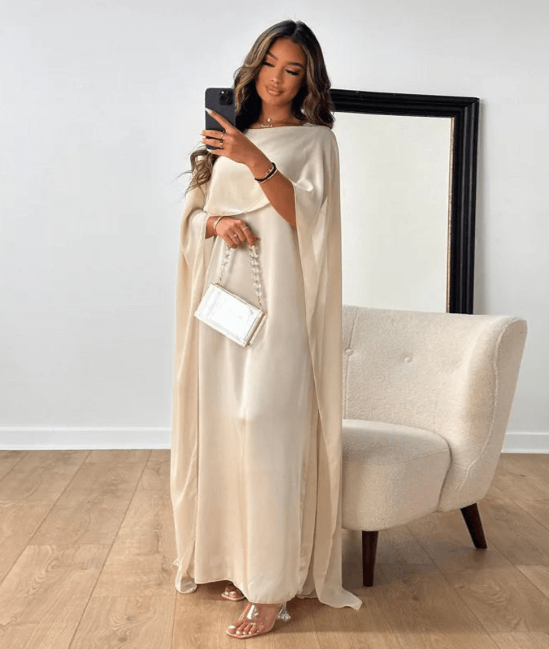 Rachael | Women's Cape Maxi Dress
