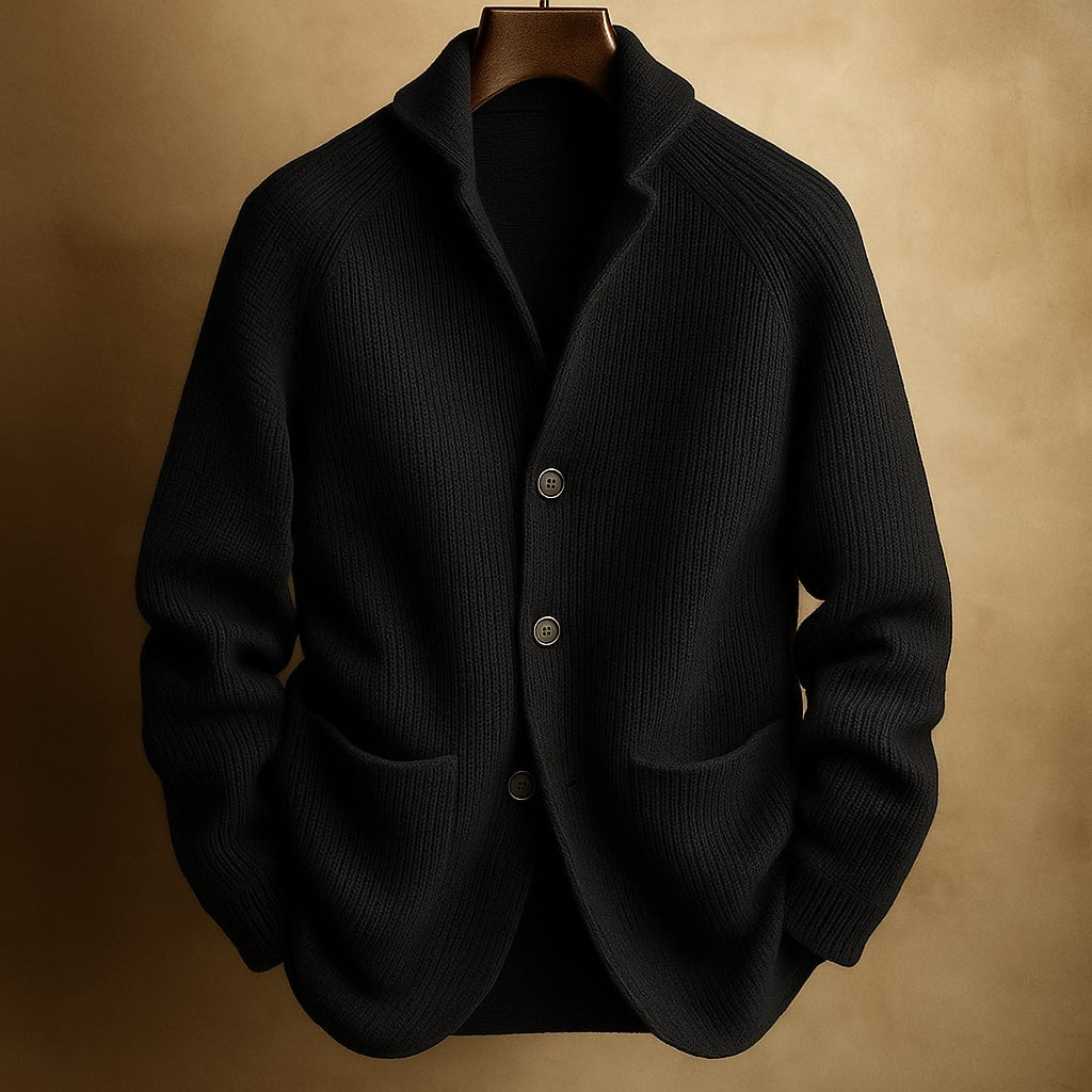 Rhys | Men's Shawl Collar Button-Front Cardigan