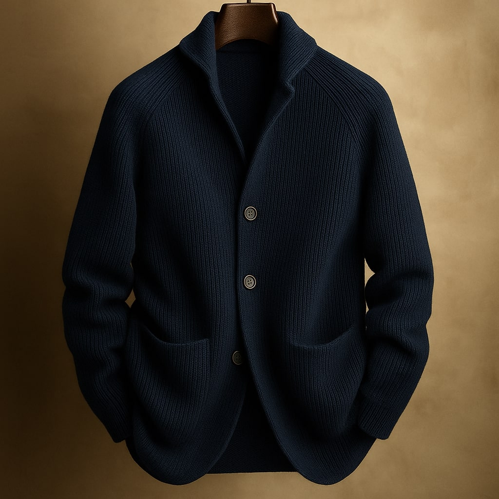 Rhys | Men's Shawl Collar Button-Front Cardigan