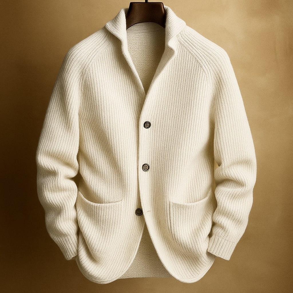 Rhys | Men's Shawl Collar Button-Front Cardigan