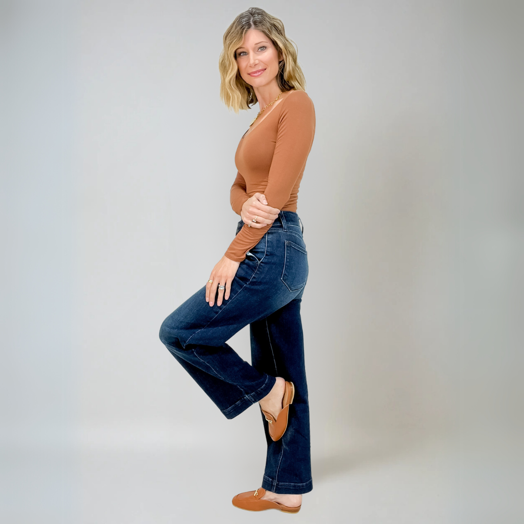 Roberta | Women's High-Waisted Wide Leg Jeans
