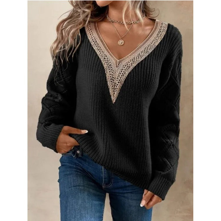 Roxanne | Women's V-Neck Knit Sweater
