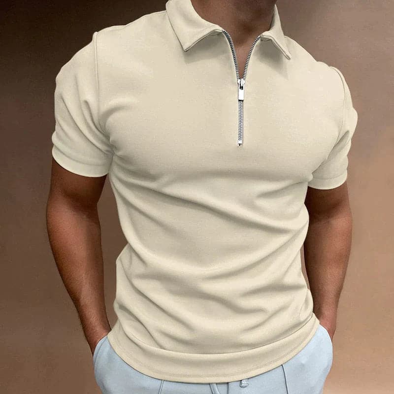 Sam | Men's Zip Fitted Polo Shirt