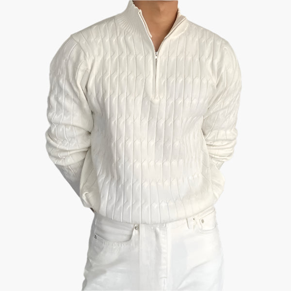 Shane | Men's Quarter Zip Ribbed Sweater
