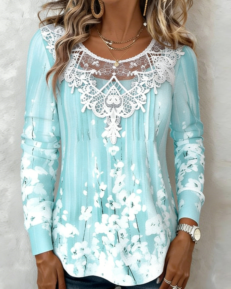 Sheryl | Women's Long Sleeve Lace Blouse