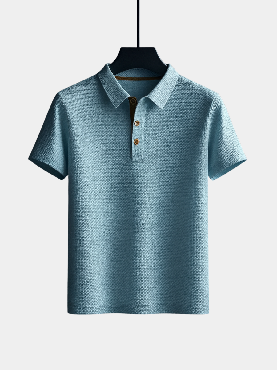 Simon | Men's Short Sleeve Textured Polo Shirt