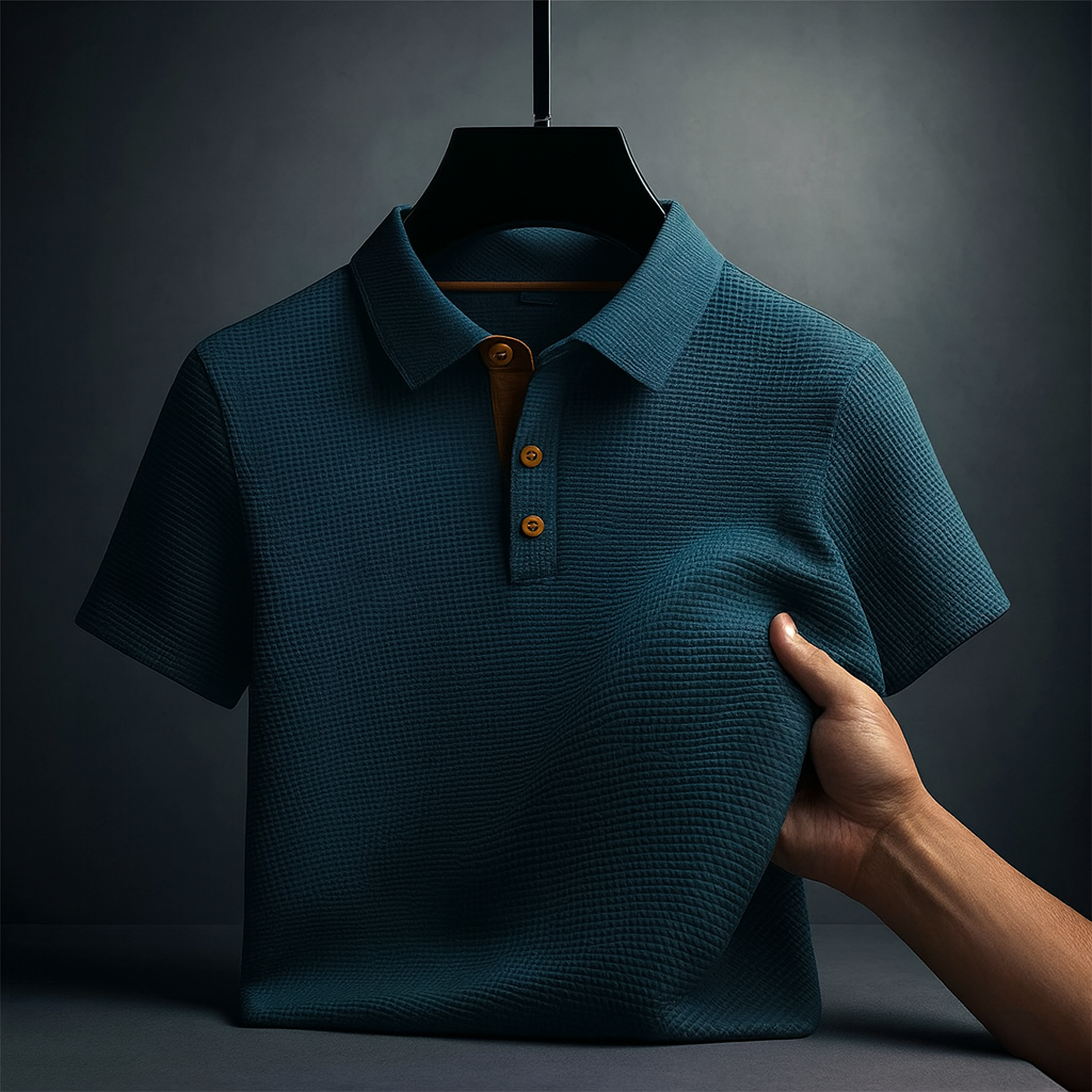 Simon | Men's Short Sleeve Textured Polo Shirt