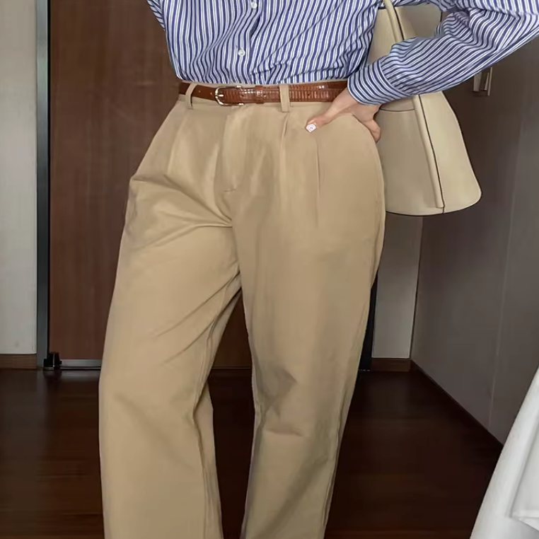 Skye | Women's High-Waisted Pleated Dress Pants