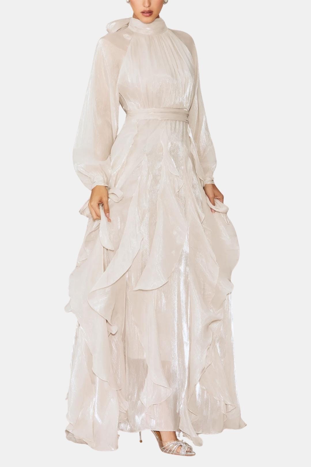Sloane | Women's Ruffle Long Sleeve Maxi Dress