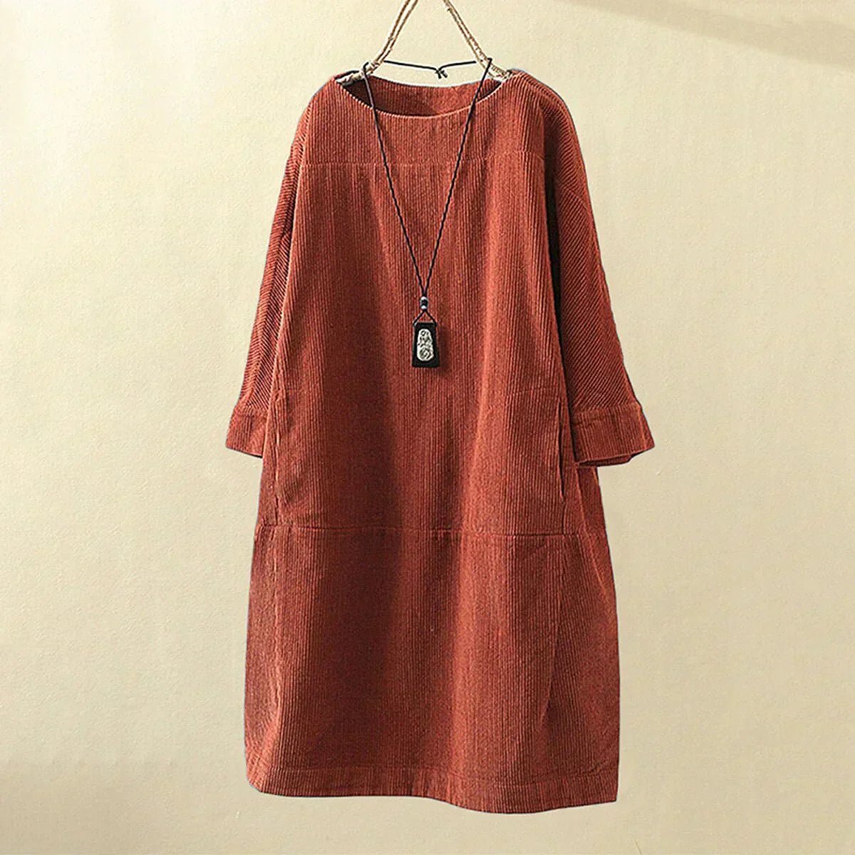 Sofia | Women's Long Sleeve A-Line Midi Dress