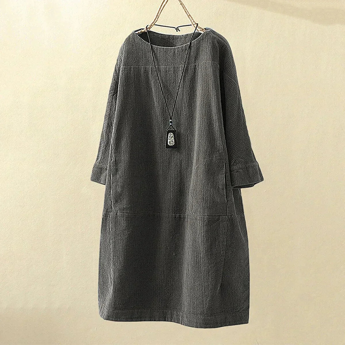 Sofia | Women's Long Sleeve A-Line Midi Dress