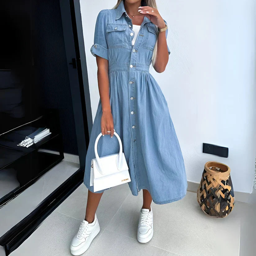 Sue | Women's Button-Down Midi Dress