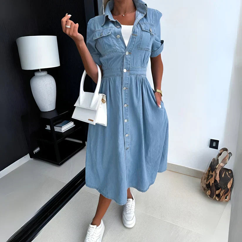 Sue | Women's Button-Down Midi Dress