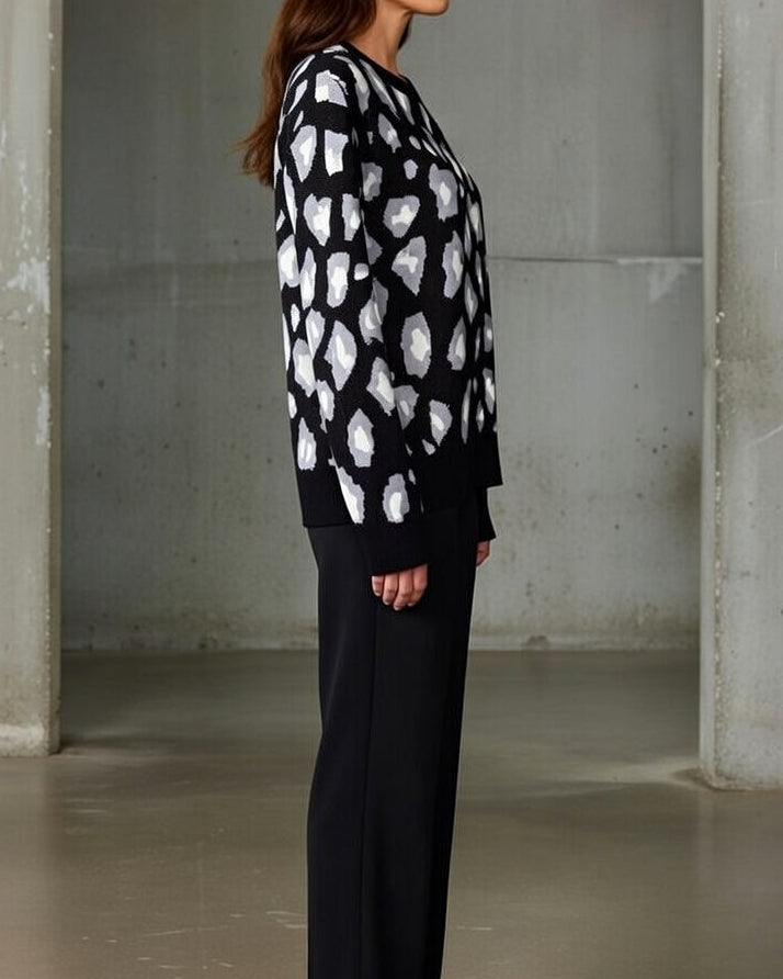 Tabitha | Women's Relaxed Fit Leopard Print Sweater Set