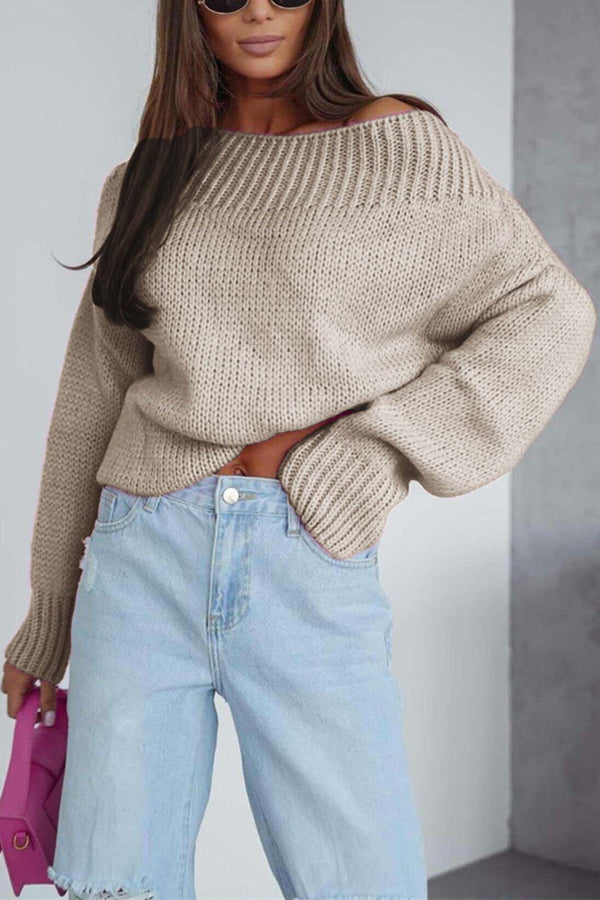 Teresa | Women's Oversized Off-the-Shoulder Sweater
