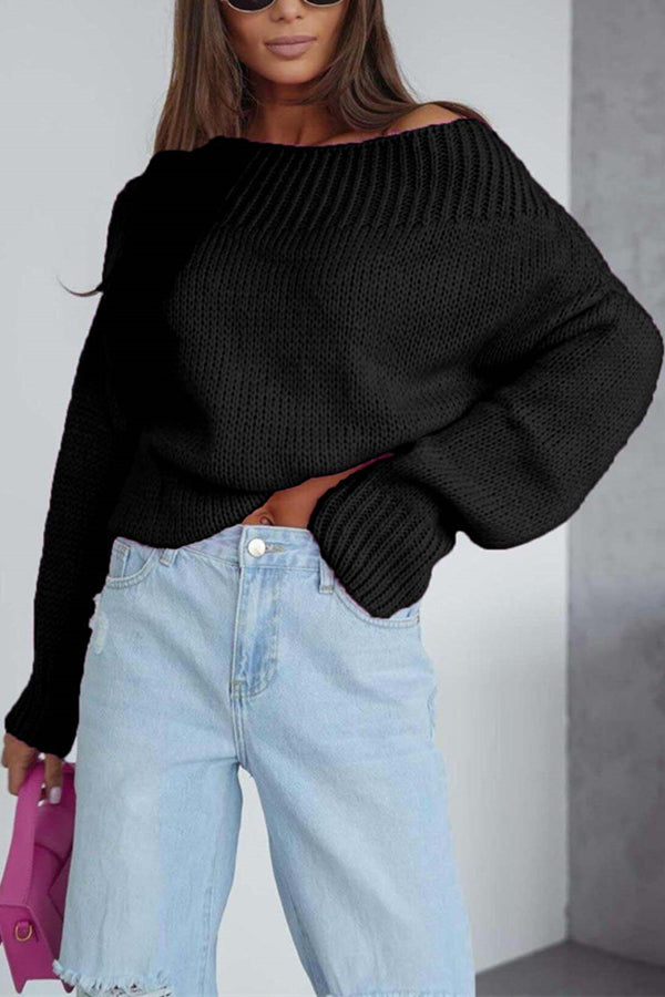 Teresa | Women's Oversized Off-the-Shoulder Sweater