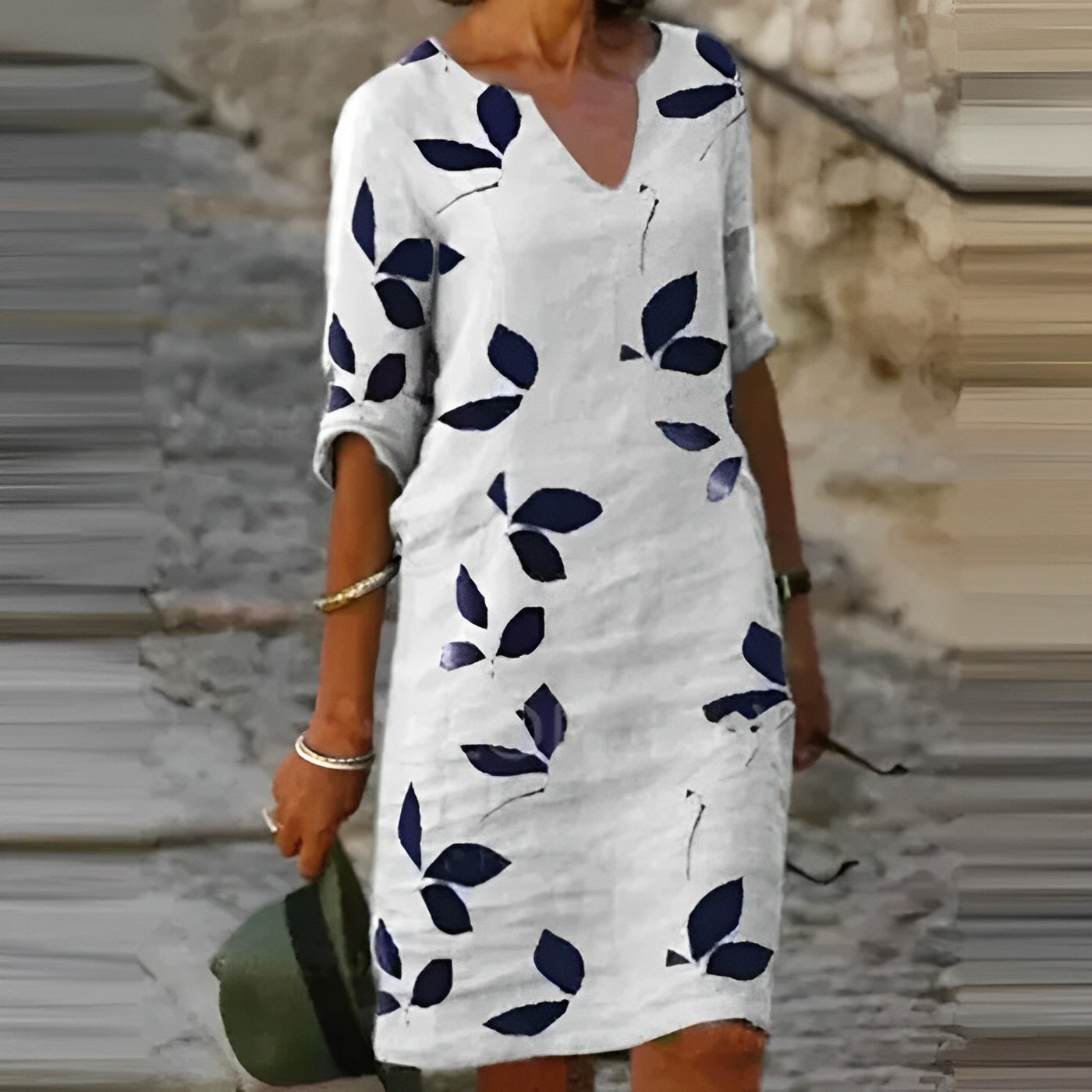 Tessa | Women's V-Neck A-Line Midi Dress