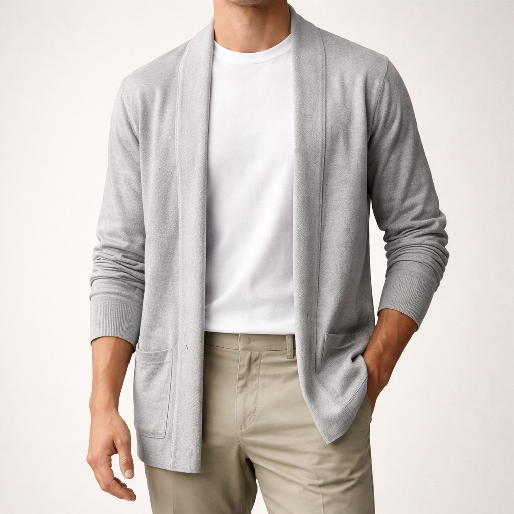 Theo | Men's Long Sleeve Open Front Cardigan