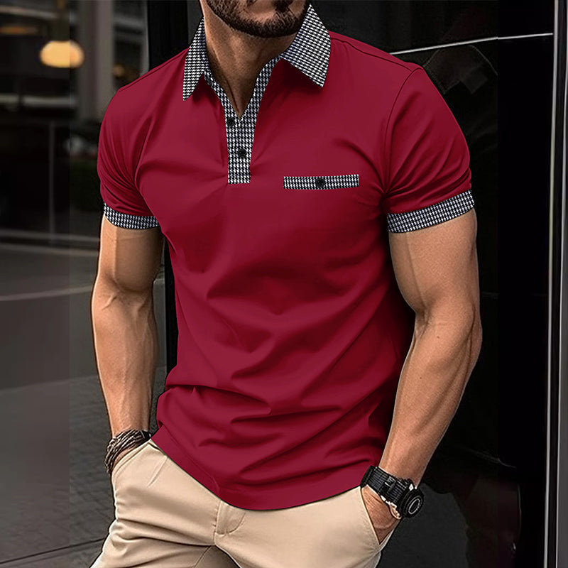 Theodore | Men's Contrast Collar Polo Shirt