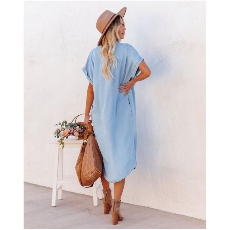 Valerie | Women's Button-Down Midi Shirt Dress