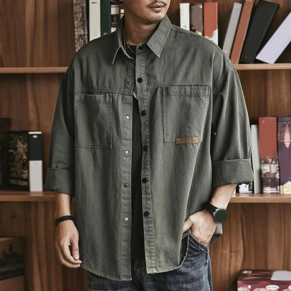 Wayne | Men's Long Sleeve Button-Down Shirt
