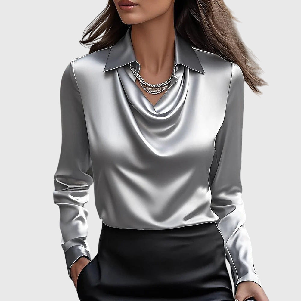 Nicole | Women Elegant Satin Blouse