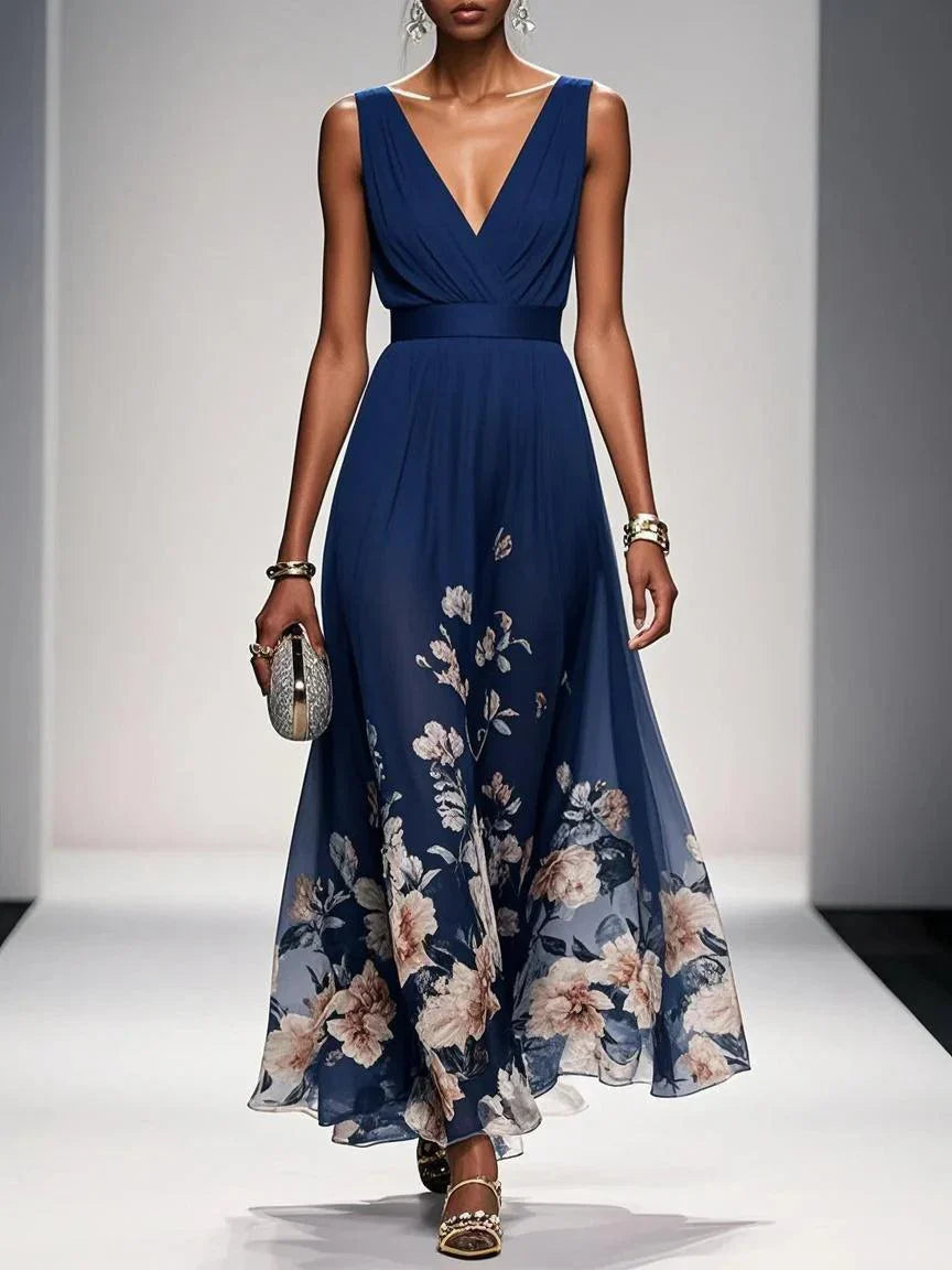 Madison | Women Summer Floral Chiffon Floral Maxi Dress