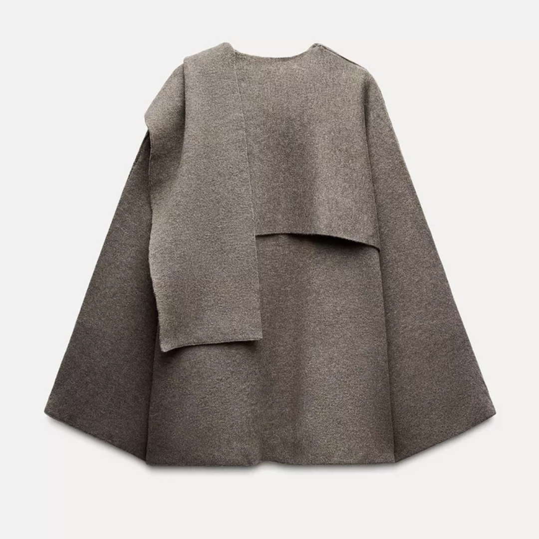 Eliza | Women Elegant Draped Cape Coat
