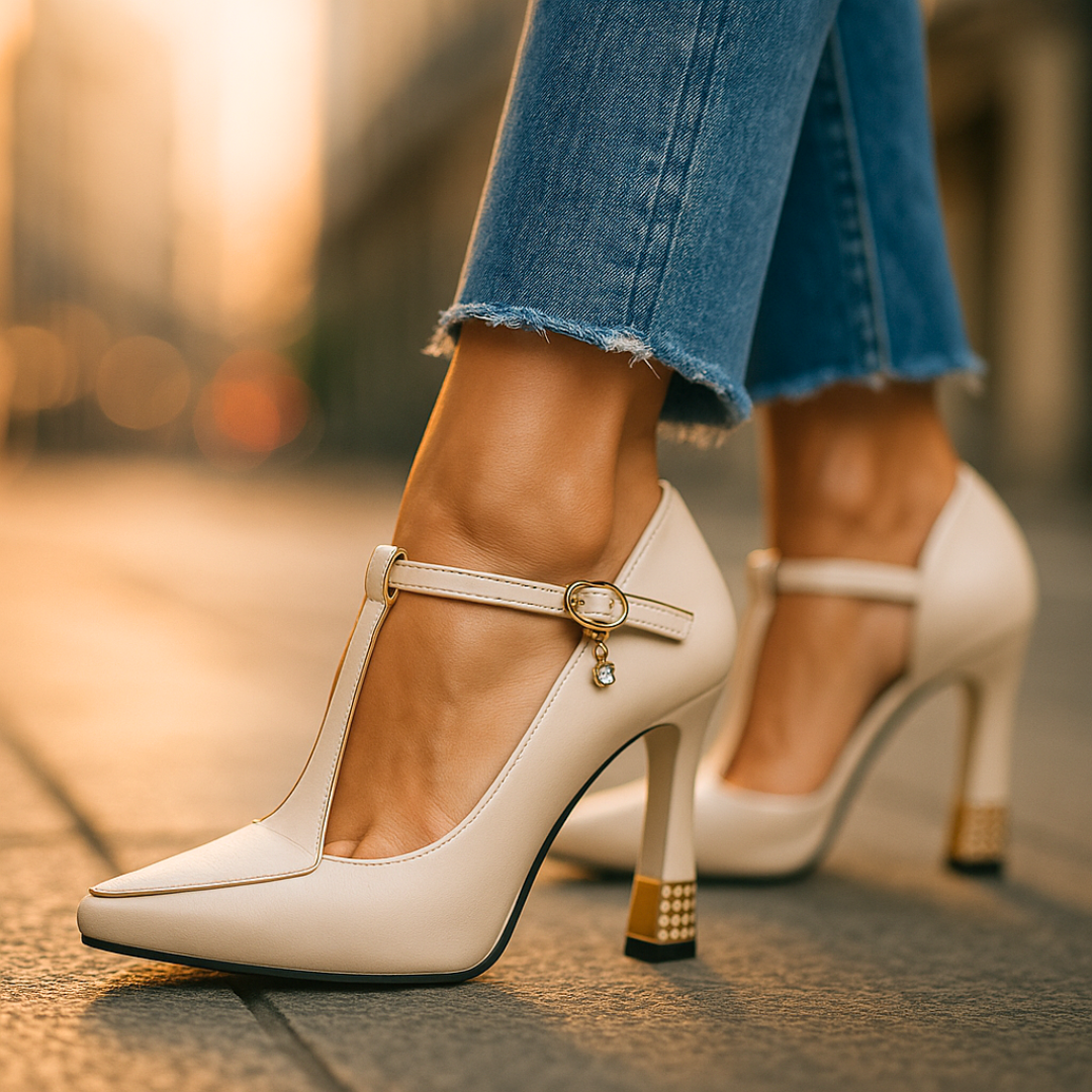Camille | Women Orthopedic T-Strap Heels