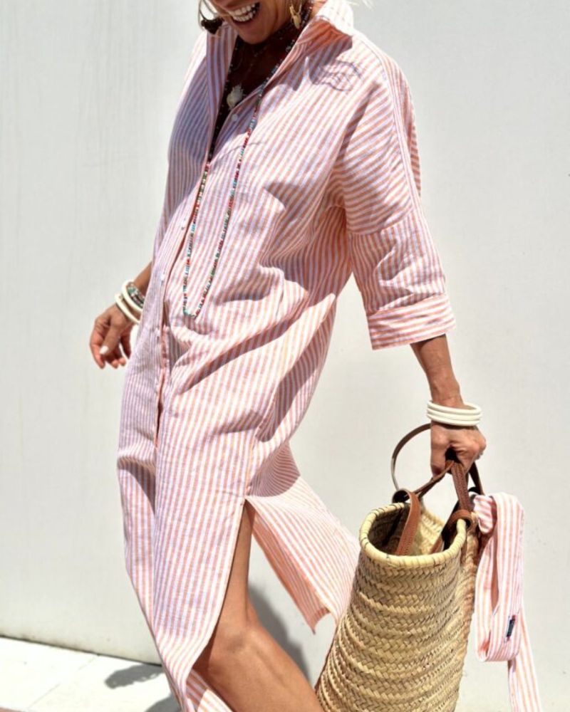 Peyton | Women Summer Timeless Striped Shirt Dress