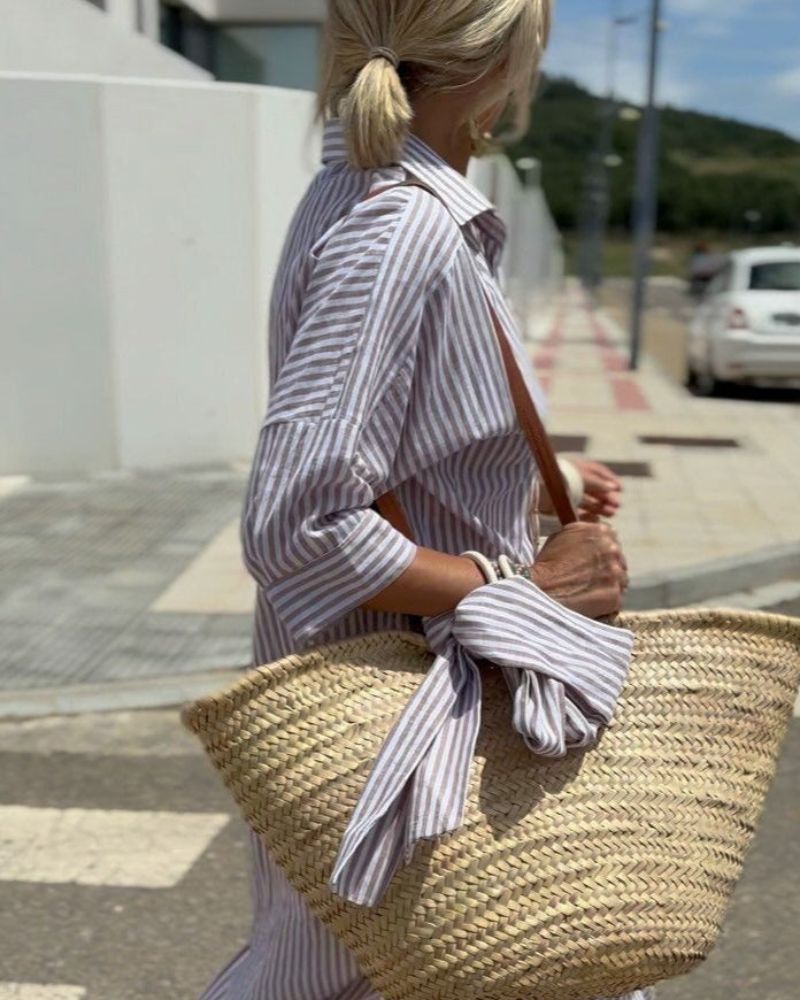 Peyton | Women Summer Timeless Striped Shirt Dress