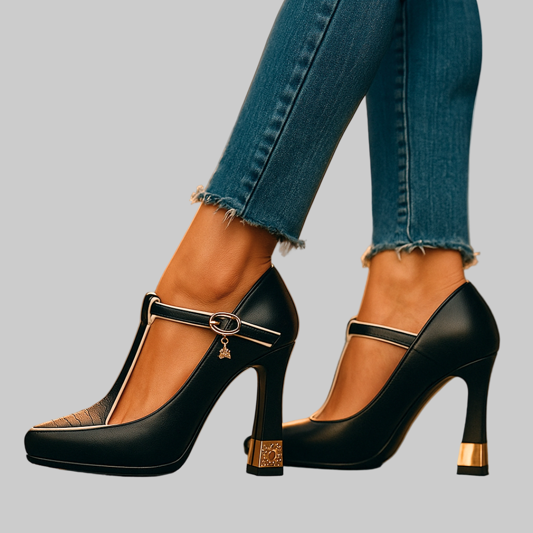 Camille | Women Orthopedic T-Strap Heels
