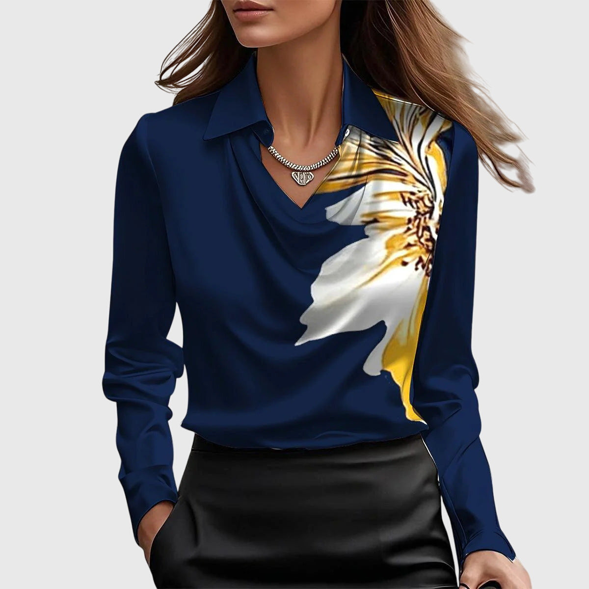 Nicole | Women Elegant Satin Blouse