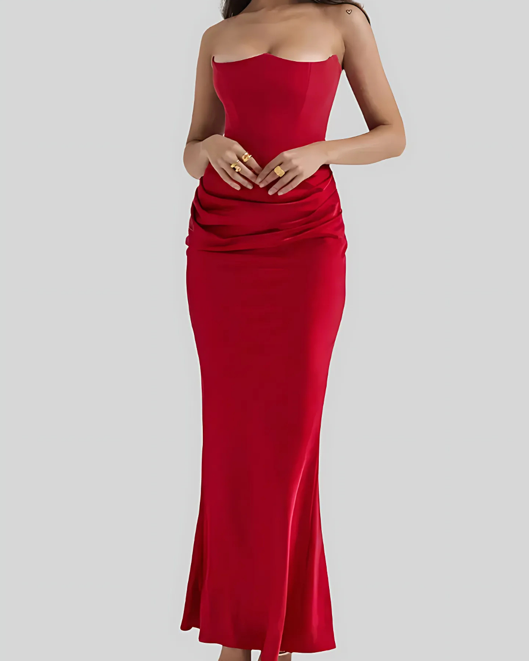 Audrey | Women Wedding Guest Draped Maxi Dress