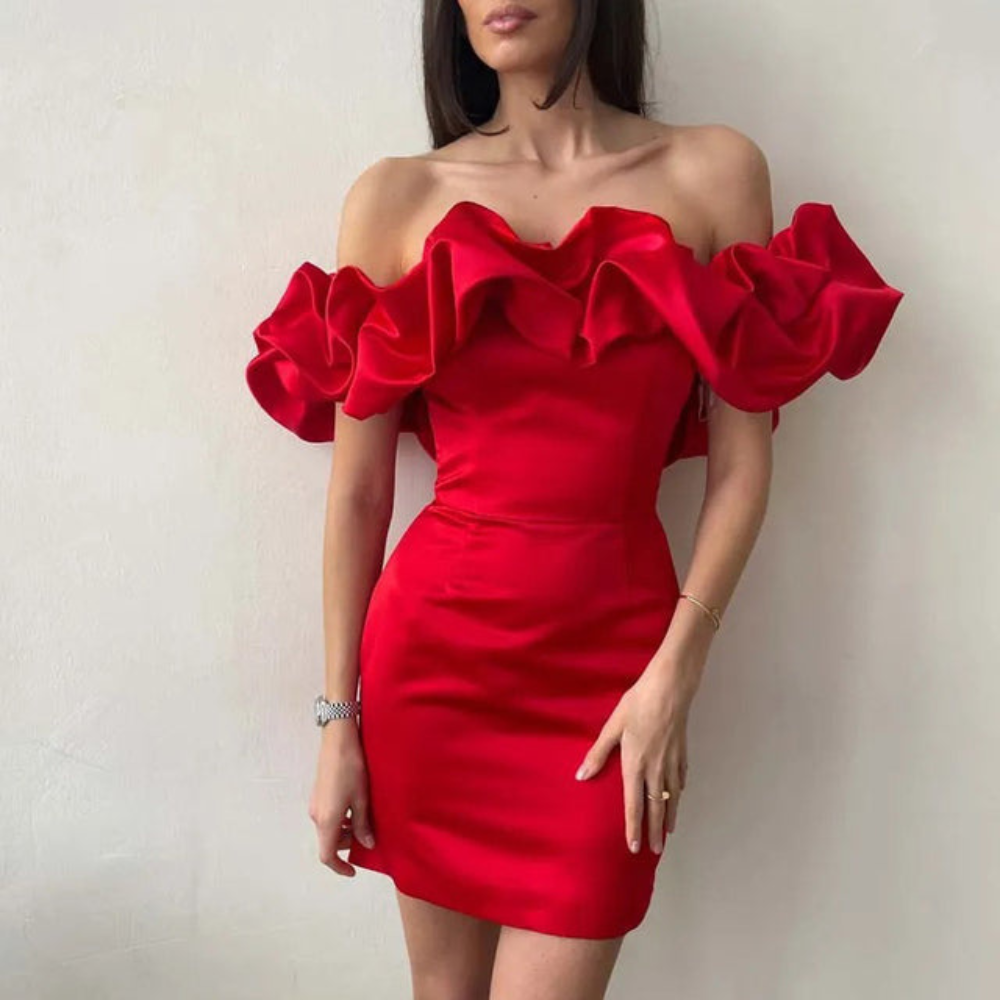 Daisy | Women Wedding Guest Ruffle Mini Dress