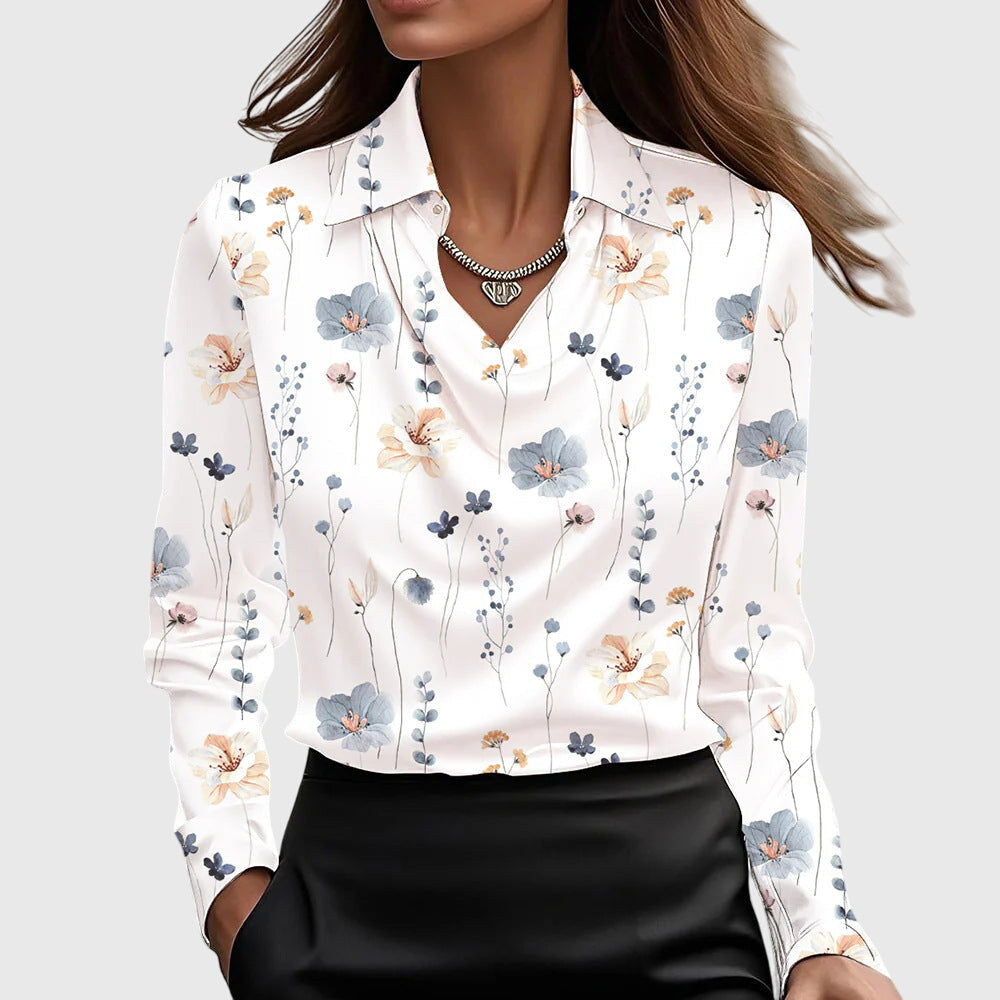 Nicole | Women Elegant Satin Blouse